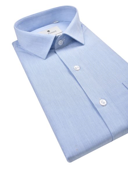 Shirts Cotton Formal Wear Slim Fit Basic Collar Full Sleeve Stripe La Scoot